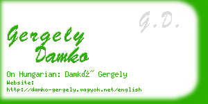 gergely damko business card